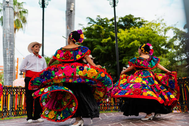 istock Young chiapanecos (traditional mexican dancers) dancing outdoors 2187177064