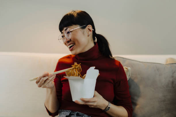 istock Japanese eating pasta with chopstick 2187182545