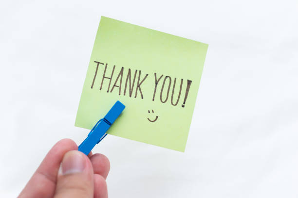 istock Business appreciation event office space thank you note minimalist environment close-up view gratitude concept for strong impact 2187182614