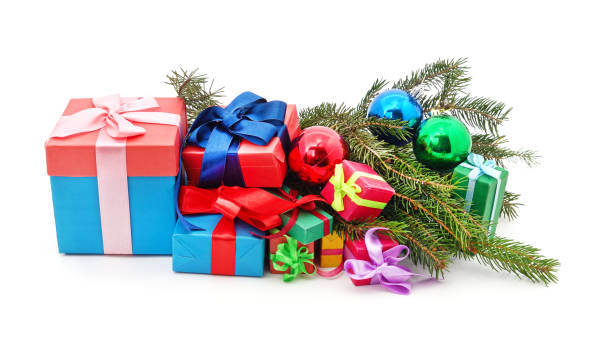 istock Christmas gifts and tree decorations. 2187182634
