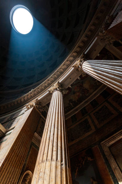 istock Rome, Italy, July 2017, Sunlight Through Pantheon Dome Lights Corinthian Columns, Rome 2187184107