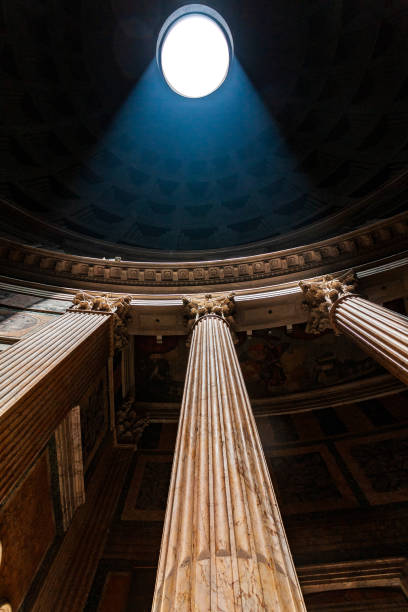 istock Rome, Italy, July 2017, Sunlight Through Pantheon Dome Lights Corinthian Columns, Rome 2187184114