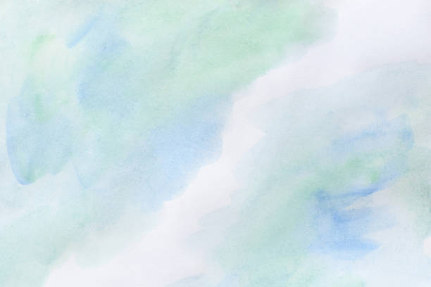 istock Watercolor abstract background pale blue green toned 2187186265