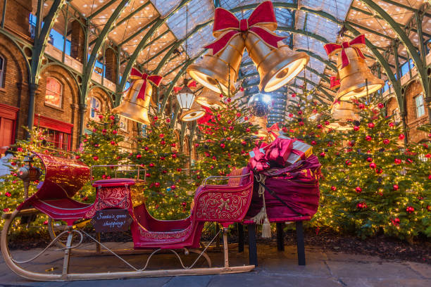 istock Covent Garden Christmas scene features a festive sleigh 2187191172