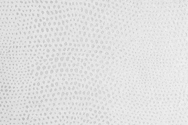 istock Cloth structure of  jacquard white fabric with abstract shabby spotted texture closeup, macro 2187191231