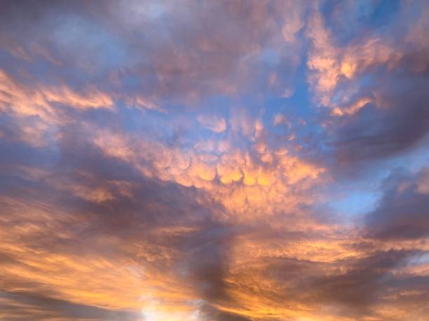 istock Dramatic beauty of an evening sky with colourful clouds 2187195937