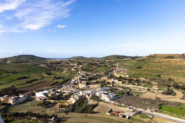 A picturesque view from Victoria, the capital of Gozo, featuring traditional Maltese architecture and a serene atmosphere.