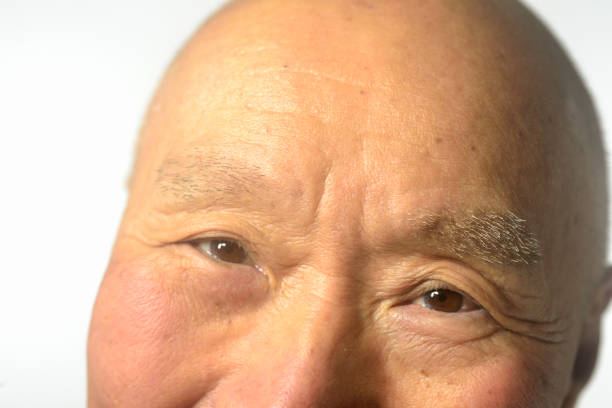 Close-up of an old man smiling