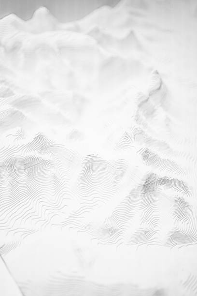 istock Abstract Topographic Map With Elegant Contour Lines in Minimalistic Black and White Design 2187211888