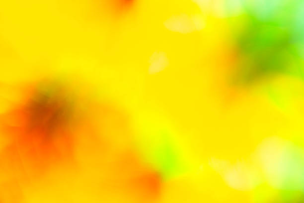 Abstract background made of bright yellow blurred texture. Multicolor vintage retro design. Blur iridescent effect
