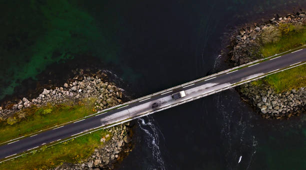 istock An Aerial View Showcasing a Scenic Bridge that Spans Over Calm, Tranquil Waterways 2187228736