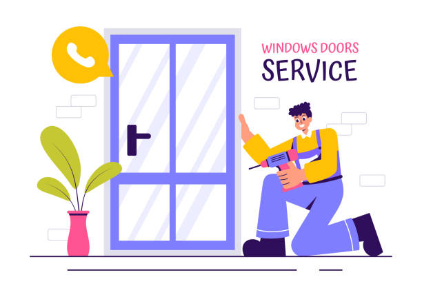 Window Installer Cartoon 170+ Installing New Windows Home Stock Illustrations, Royalty-Free ...