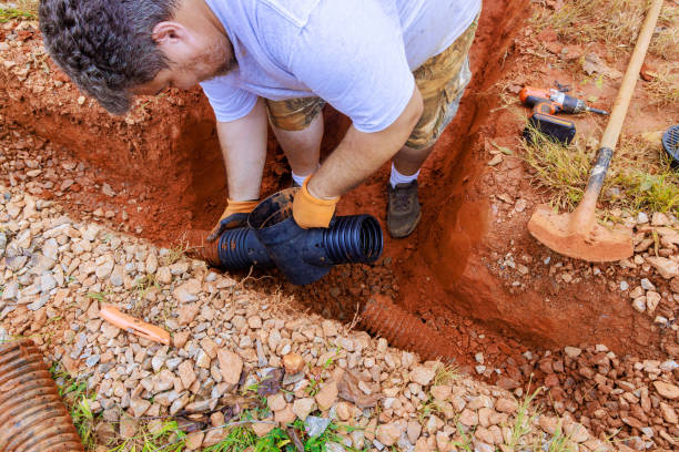 istock Damaged underground storm sewer pipe that cannot collect rainwater needs to be a replaced. 2187231806