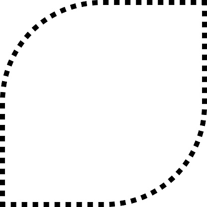 Dashed Line Basic Geometric Shapes Dashed Outline Of Circle Oval Square ...
