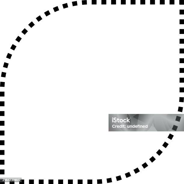 Dashed Line Basic Geometric Shapes Dashed Outline Of Circle Oval Square ...