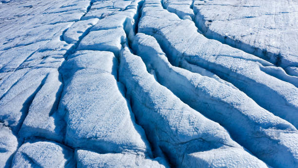 istock Stunning and breathtaking Glacier Patterns Captured beautifully from Above with elegance 2187239573