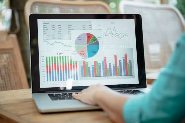 istock accounting and financial software concept. business spreadsheet on computer screen for training and development. 2187241836