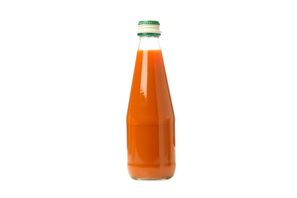 istock Healthy drink - Carrot juice, isolated on white background 2187247021