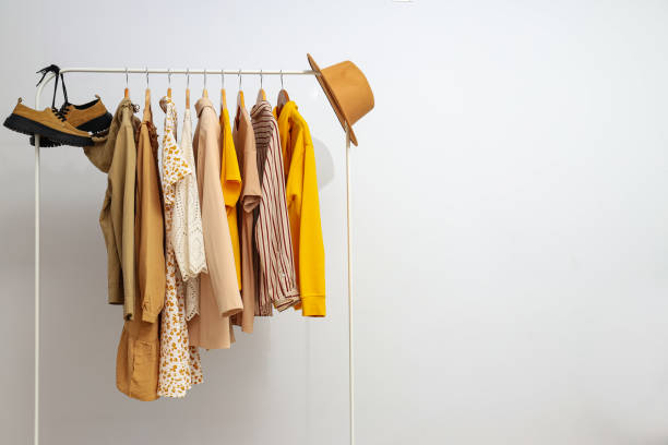 istock Wardrobe rack with different clothes, concept of different clothes 2187249624