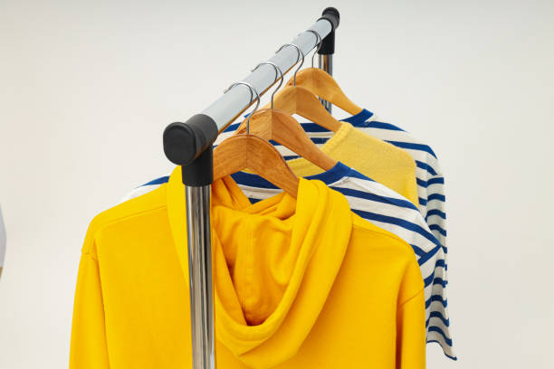 istock Wardrobe rack with different clothes, concept of different clothes 2187249763