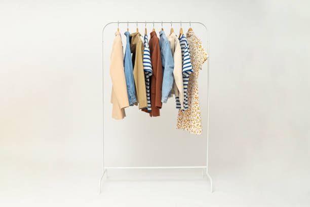 istock Wardrobe rack with different clothes, concept of different clothes 2187249992