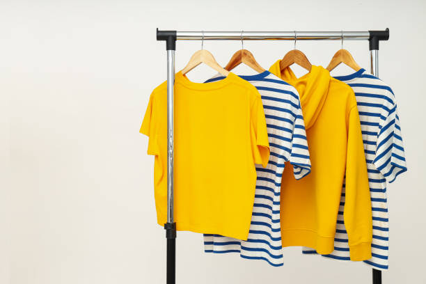 istock Wardrobe rack with different clothes, concept of different clothes 2187250103