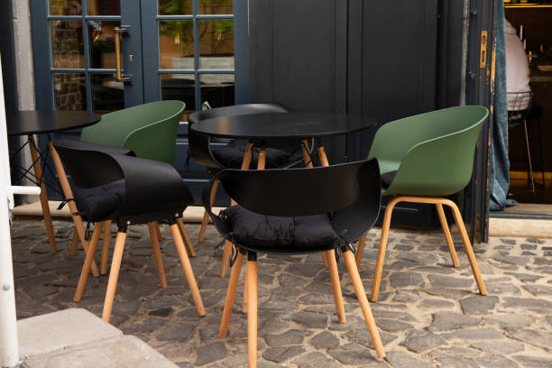 istock A beautiful table with chairs outside near the cafe 2187250861