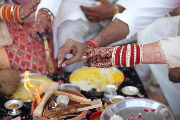 istock A Hindu ritual with offerings being made into a sacred fire. 2187253311