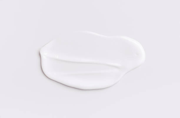 istock cosmetic smear of creamy texture on gray background 2187255459