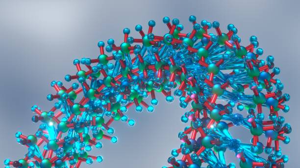 istock Glass Molecular Sculpture Representing Human Connections and Fragile Balance, 3D Rendering 2187255998