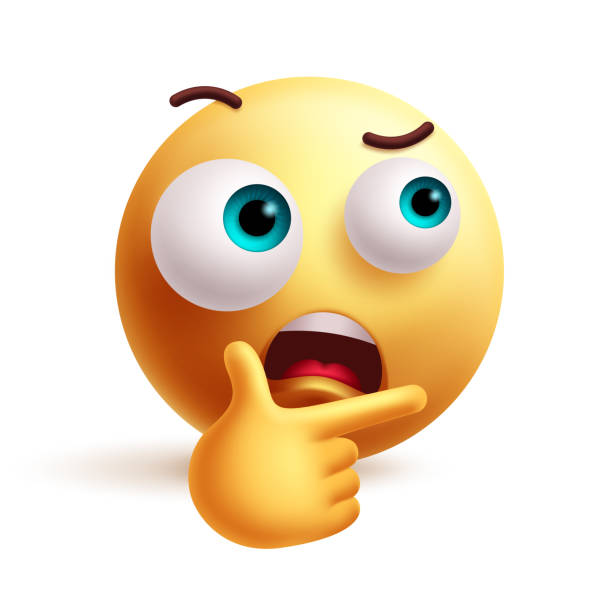 istock Confused emoji 3d clipart character. Emoji thinking hand gesture, frown, serious, curious, confused and wondering facial expression. 2187257134