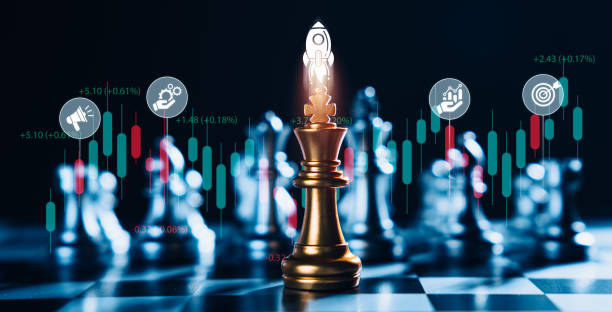 istock Achieving Business Goals: Chess King and Rocket 2187258615