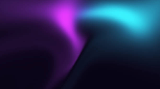 istock Blue and purple neon light on dark background for technology background banner concept. 2187259535