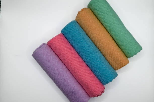 istock assortment of colorful microfiber cloths used for cleaning scratch-prone surfaces and remove dirt without scratches 2187261348