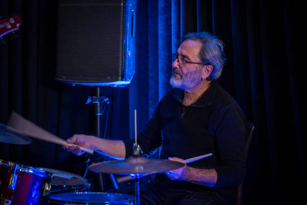 istock male drummer is practicing on stage horizontal musician still 2187261408