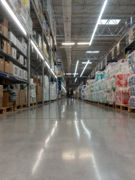 istock Retail shelves aisle 2187261597