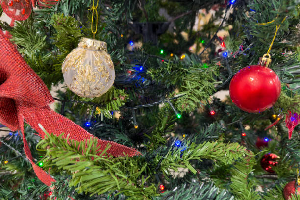istock Christmas decorations on the Christmas tree close-up 2187264413