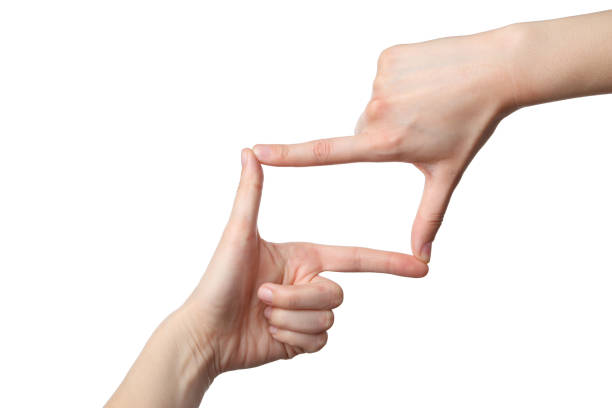 istock PNG,female hand folded into a square, isolated on white background 2187265884