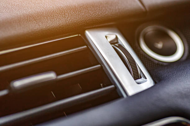 istock Inside the car.Car ventilation system and air conditioning. Modern car interior details.Detailing. 2187267318