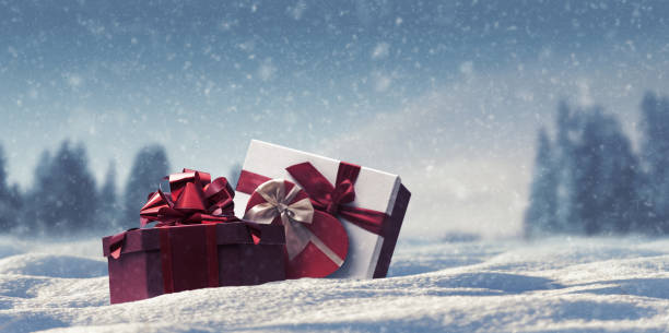 istock Beautiful Christmas gifts under the snow 2187275861