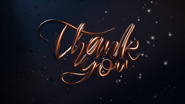 istock Text Thank you in gold. 2187277433