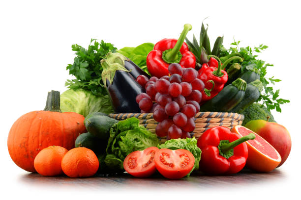 istock Composition with variety of fresh vegetables and fruits 2187277738