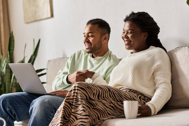 istock Cozy moments shared between a young couple on a winter day at home 2187278473
