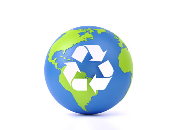 Reduce Reuse Recycle and Societal Symbol stamped on to the side of cardboard in green ink.