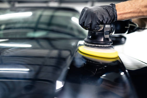istock Car body polishing service. 2187283623