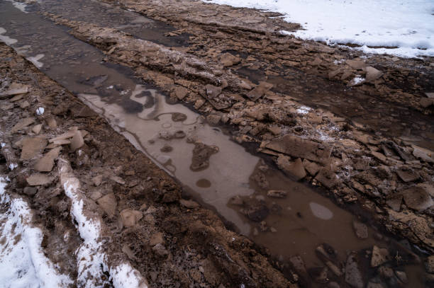 istock Off-road in frozen land. 2187289983