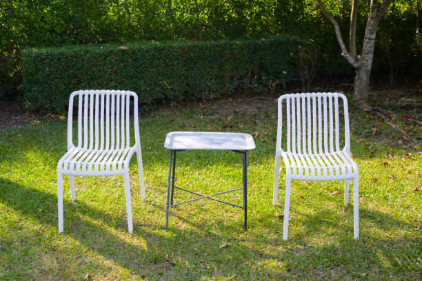 istock Two chairs in the garden 2187297616