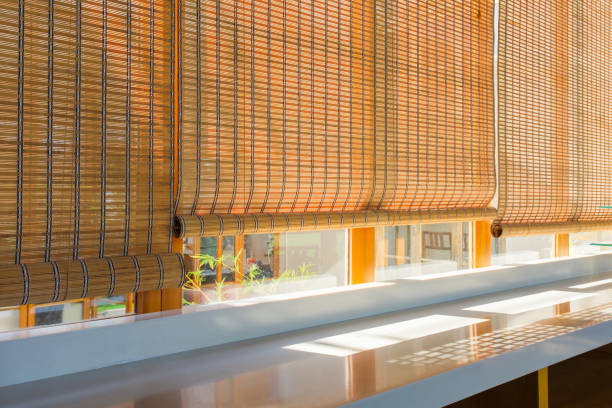 istock Bamboo blinds in a modern room 2187297711