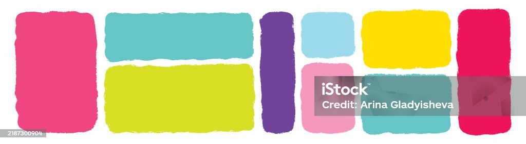 Text Box Rough Crayon Style Handwriting Text Boxes Set Rough Memo Frame With Chalk ...