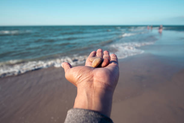 Spectecular Skagen beach in Denmark where two seas meet, namely the Skagerrak and the Kattegat